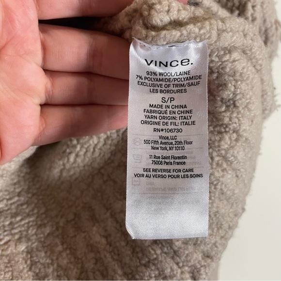 VINCE Slub Wool Blend Cardigan in Burlap Size Small - Picture 10 of 12